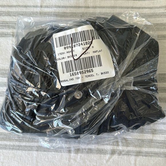 Madewell V Neck Button Front Shirt NO457 Black M - Picture 8 of 8